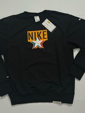 Nike Dri-FIT Men’s Black Crewneck Logo Graphic Pullover Sweatshirt S NWT